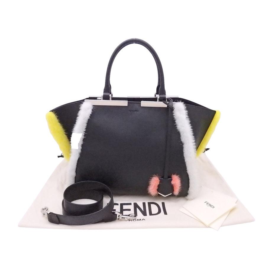 FENDI ハンドバッグ トロワジュール ブラック FENDI ハンドバッグ トロワジュール ブラック
