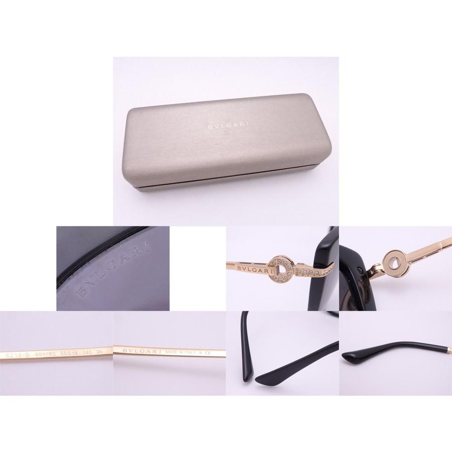 美品✨️　BVLGARI　サングラス　ブルカリ　ラインストーン　ゴールド金具 BVLGARI（ブルガリ） サングラス プラスチックxラインストーンx