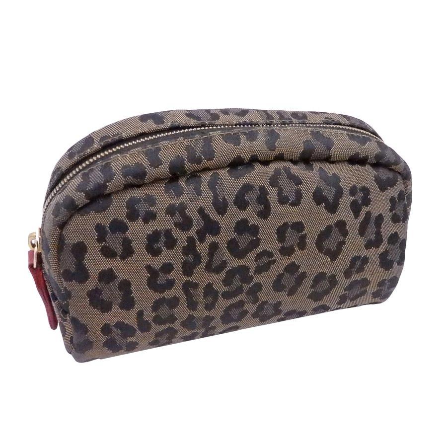 FENDI（フェンディ） ポーチ マルチケース レオパード キャンバス 