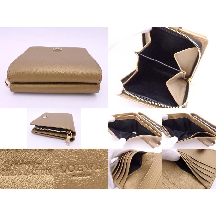 ◇ロエベ◇レザー/アナグラム/二つ折り財布/ブランド LOEWEロエベ アナグラム レザー 二つ折り財布