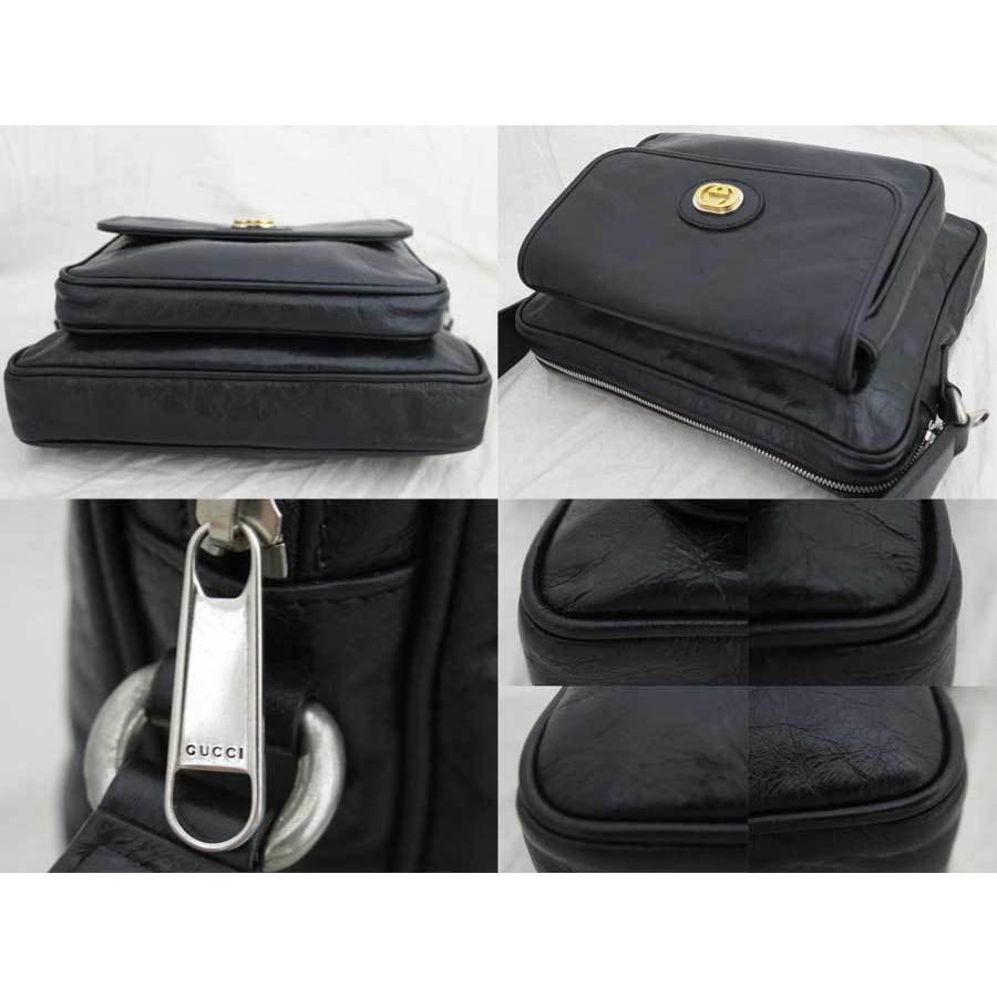 GUCCI（グッチ） バッグ GGロゴ レザーxキャンバス ブラック x