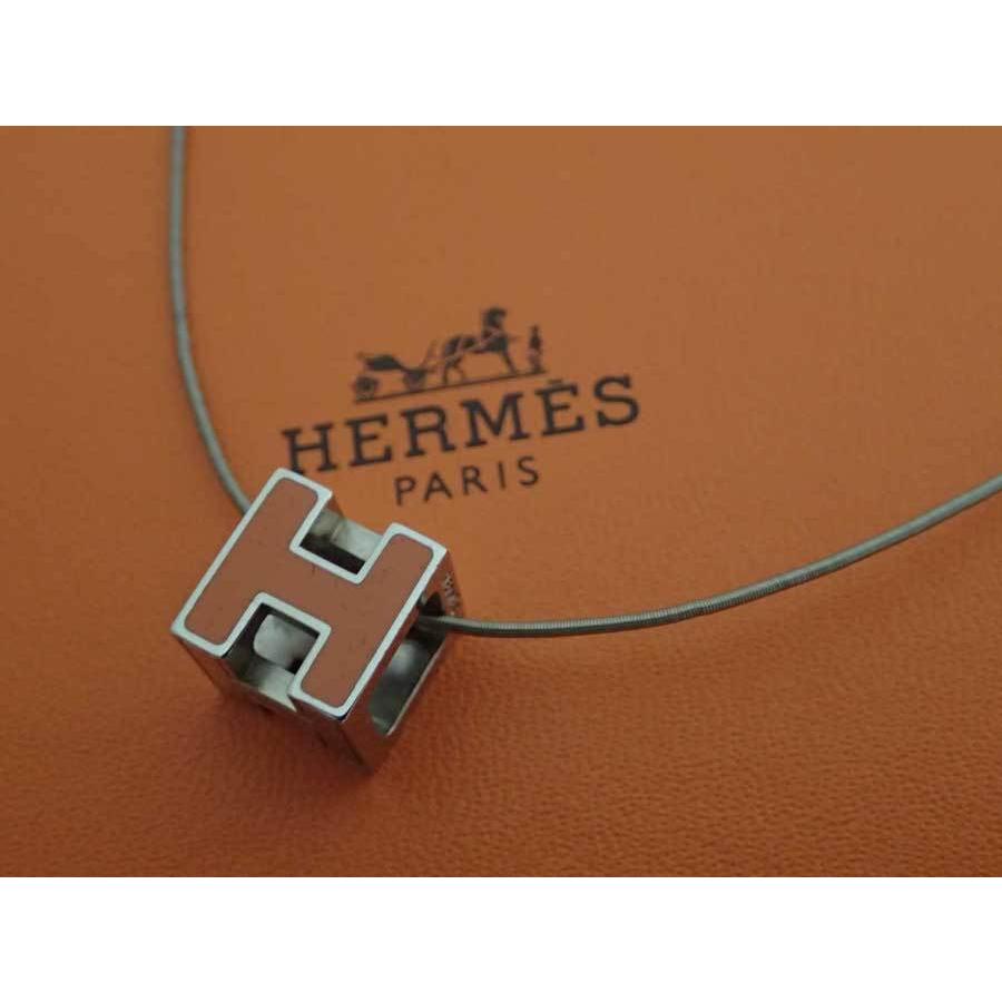 エルメス HERMES ネックレス Hキューブ カージュドアッシュ 金属素材ｘエナメル シルバーｘオレンジ おすすめ  :e52608a:ブランドバリュー - 通販 - Yahoo!ショッピング