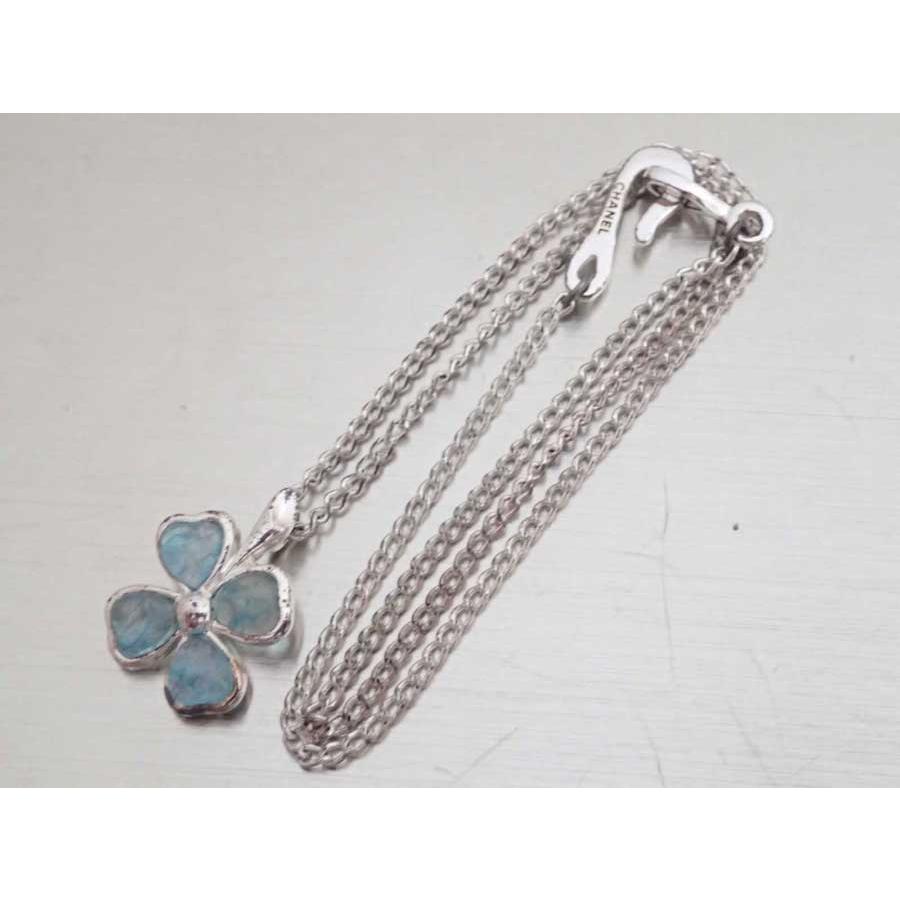 CHANEL（シャネル） ネックレス クローバー 金属素材xレジン シルバー 