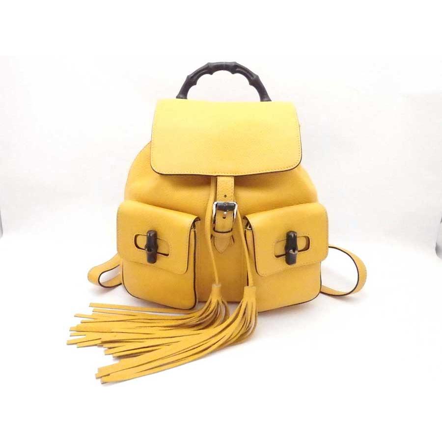 GUCCI イエロー フリンジ リュック GUCCI（リュック/バックパック ・ イエロー/黄色系）のフリマ