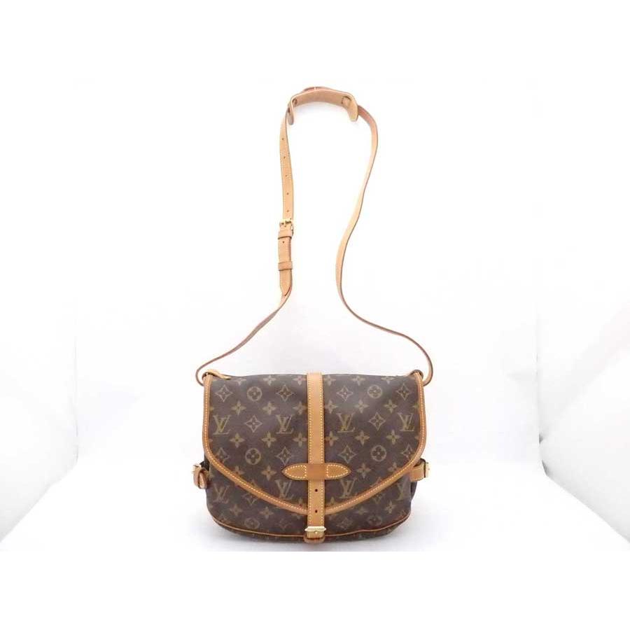 お買得】 LOUIS VUITTON◇2)ソミュールMM_モノグラム・キャンバス_BRW