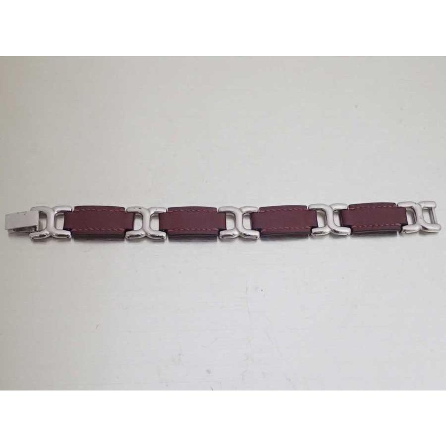 HERMES（エルメス） ブレスレット メタル/レザー シルバーx