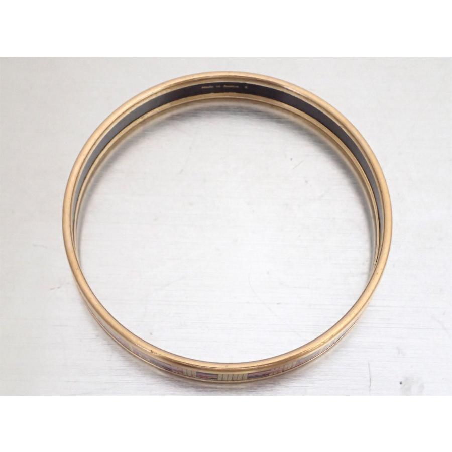 (ファミン)HERMES エナメル バングル ゴールド HERMES エルメス ブレスレット エクストラファン バングル OP'H