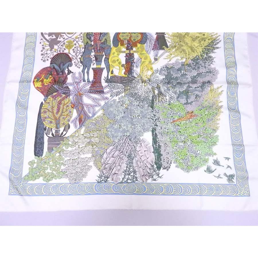 HERMES（エルメス） スカーフ カレ 90 シルク ホワイトxマルチカラー