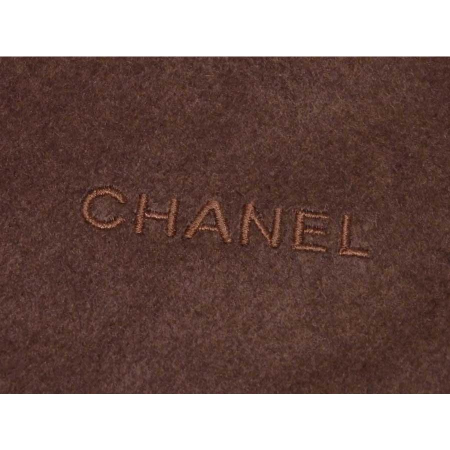 【美品】シャネル シルク カシミヤ 大判スカーフ ストール ブラウン 美品 CHANEL シャネル 大判シルクスカーフ 品質タグ｜Yahoo!フリマ（旧