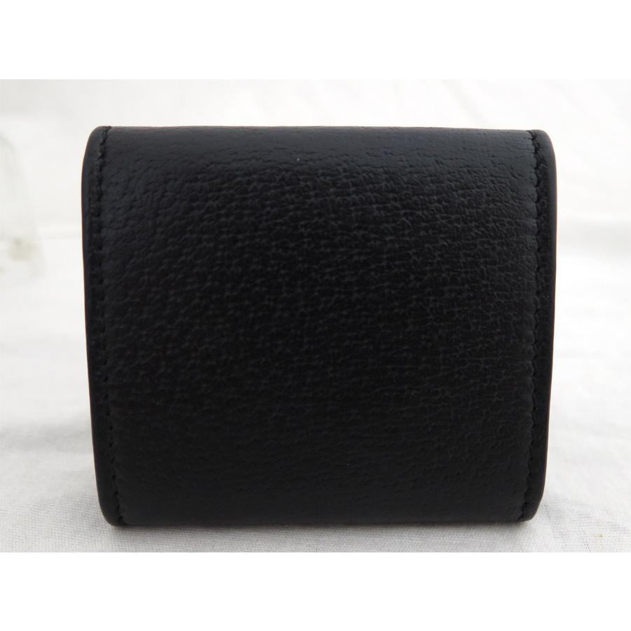 GUCCI（グッチ） コインケース GGマーモント レザー/メタル ブラックx