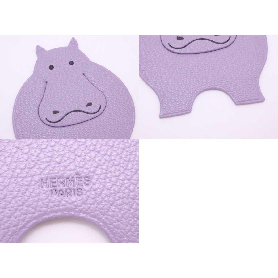 HERMES（エルメス） ブックマーク アニマルモチーフ カバ レザー