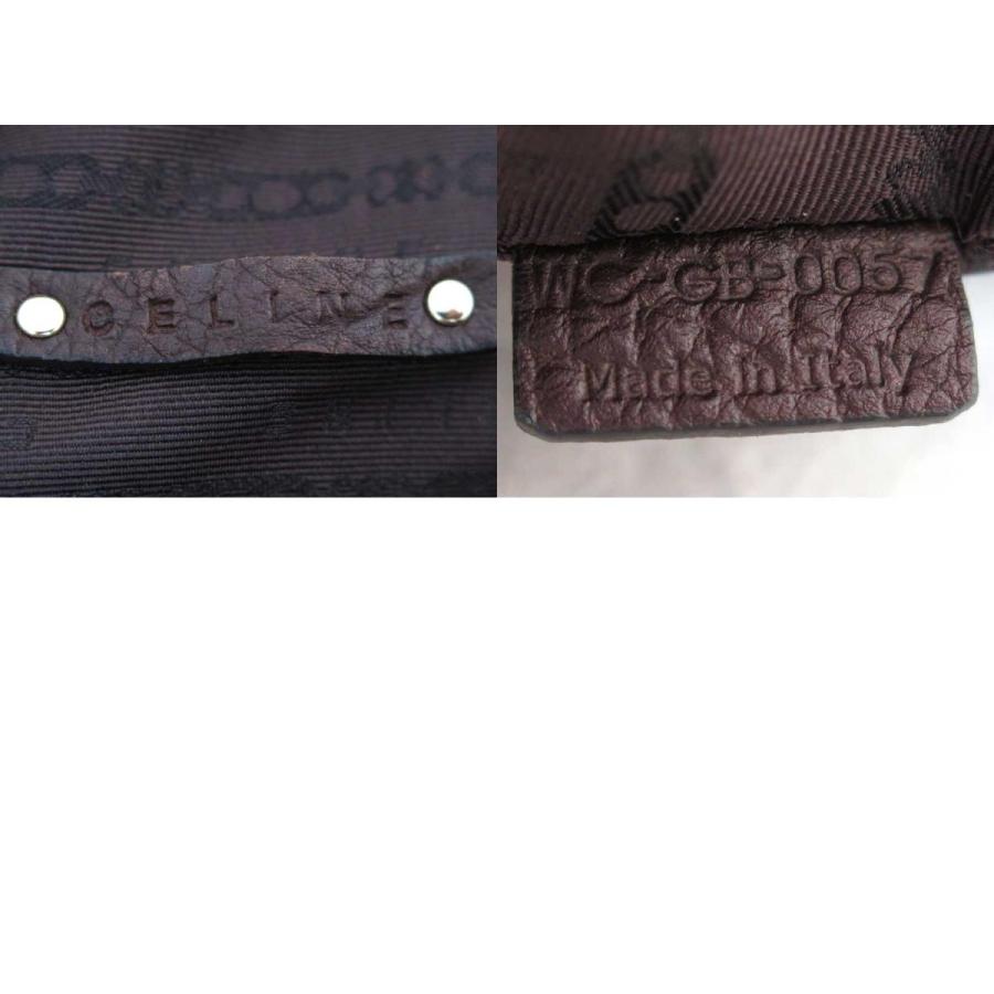 CELINE（セリーヌ） ハンドバッグ レザー ダークブラウン : ブランド