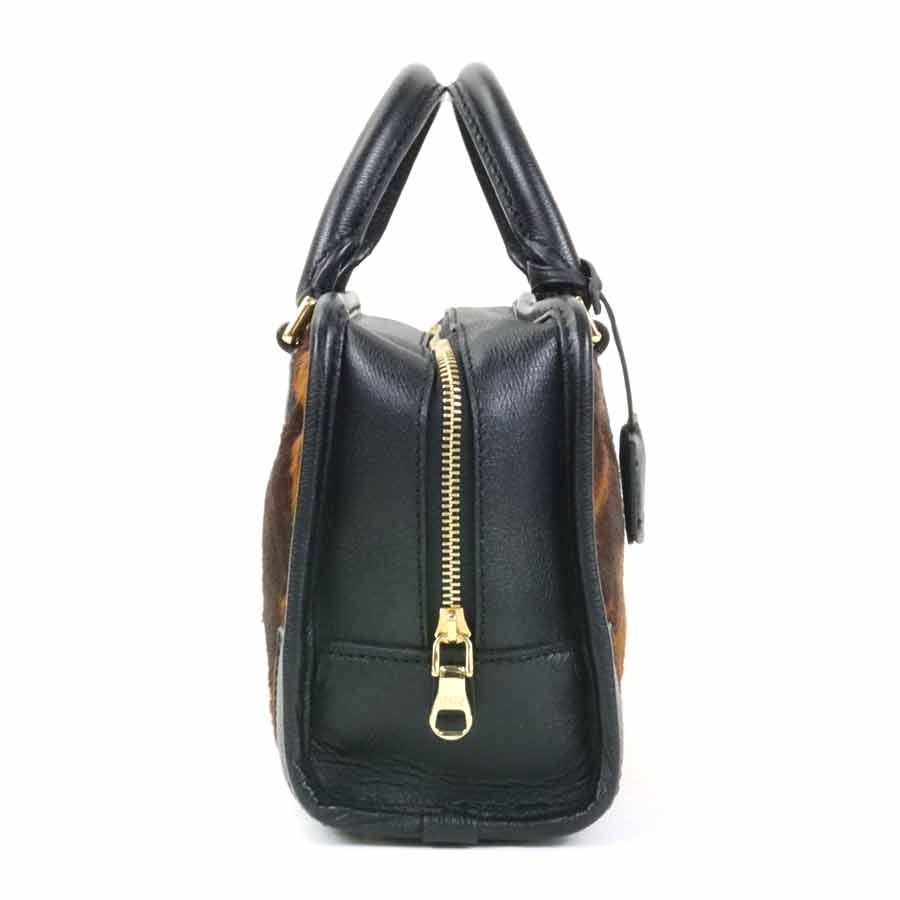 LOEWE（ロエベ） ハンドバッグ アマソナ ハラコ/レザー ブラウン