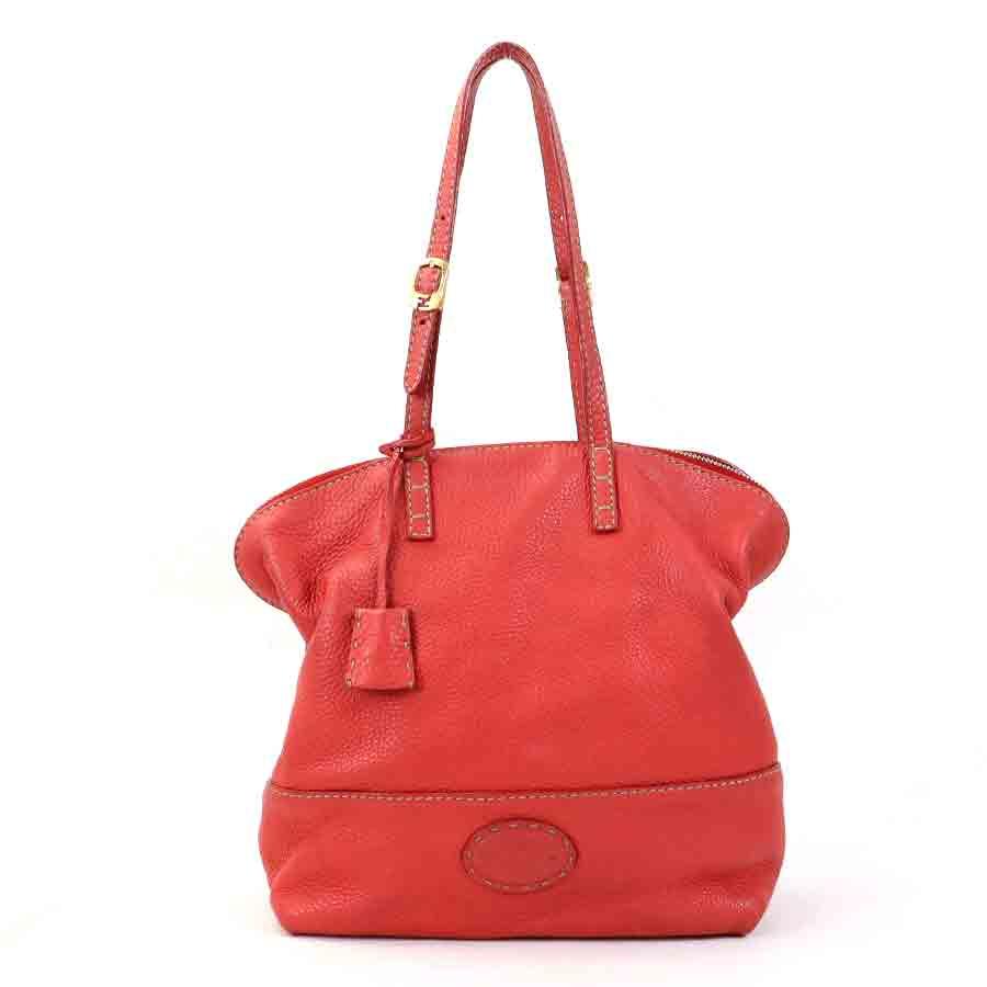 FENDI フェンディ ショルダーバッグ セレリア レザー レッド 