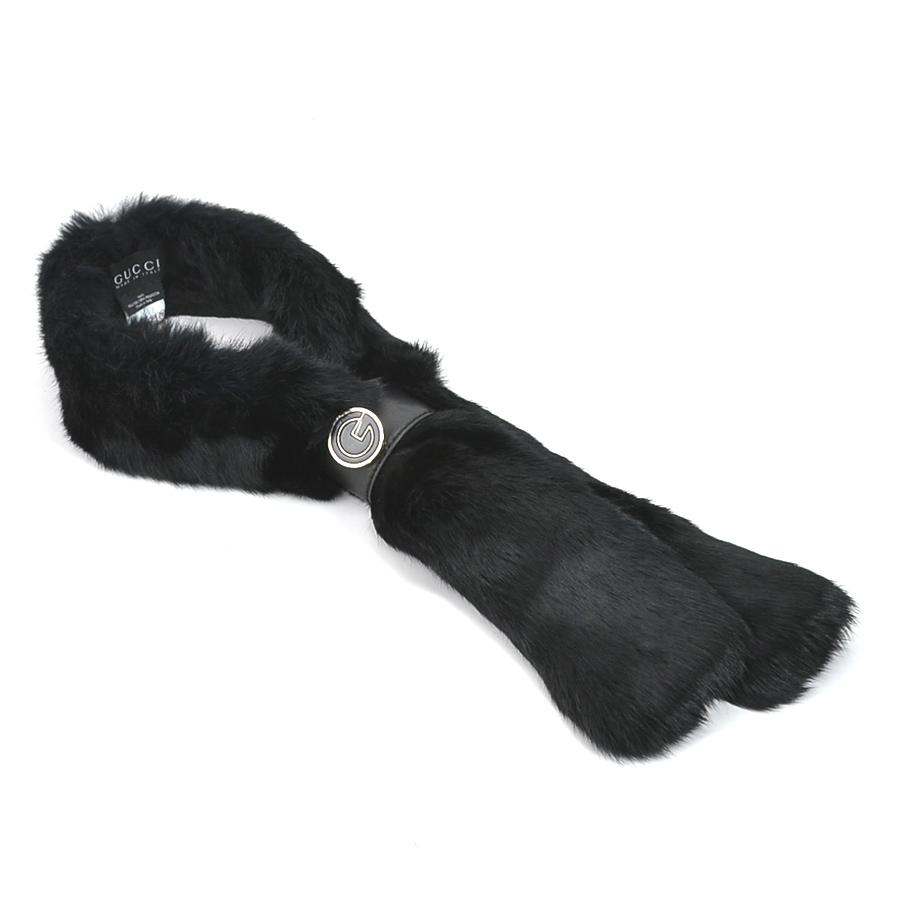 GUCCI（グッチ） マフラー ラビットファー ブラック : ブランド