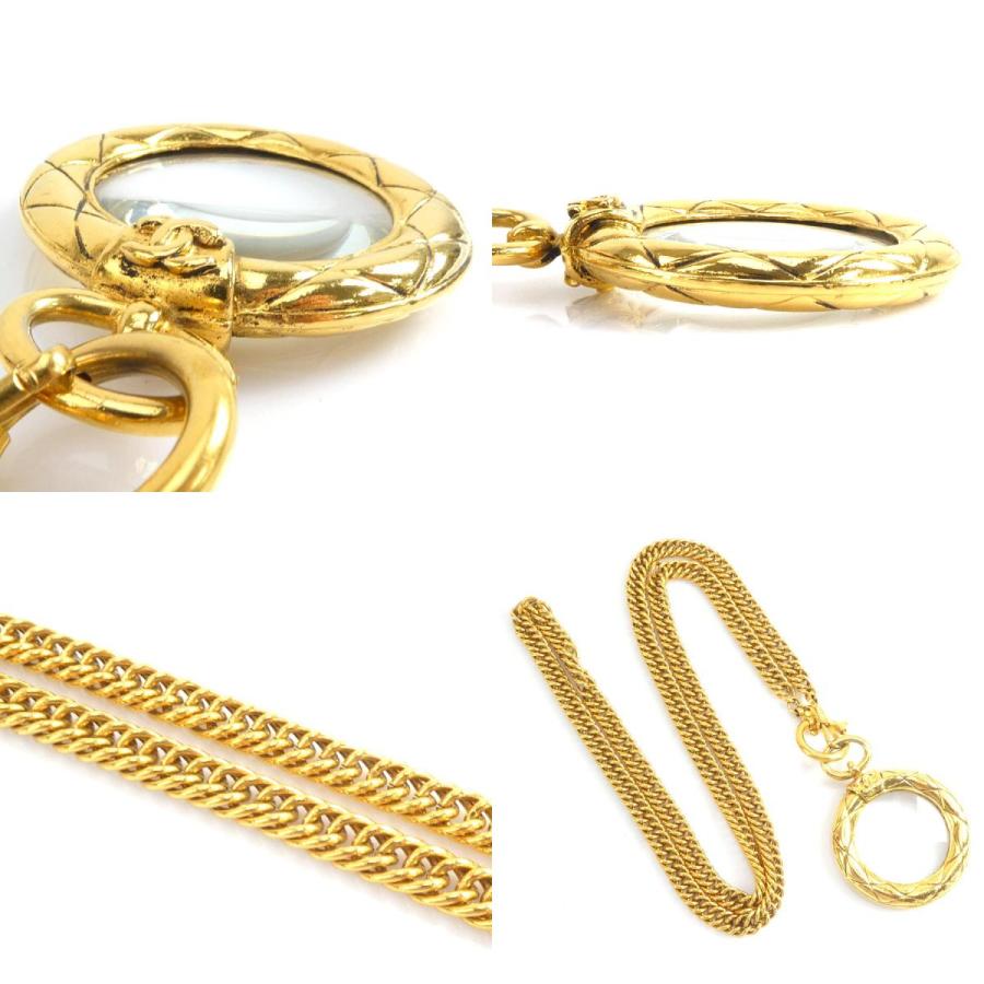 CHANEL シャネル ネックレス ルーペ ペンダント メタル/ガラス