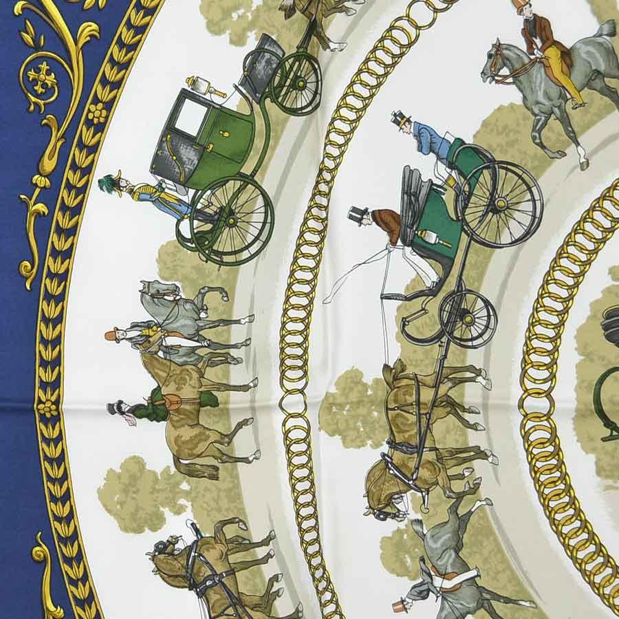HERMES（エルメス） スカーフ カレ 90 LA PROMENADE DE LONGCHAMPS