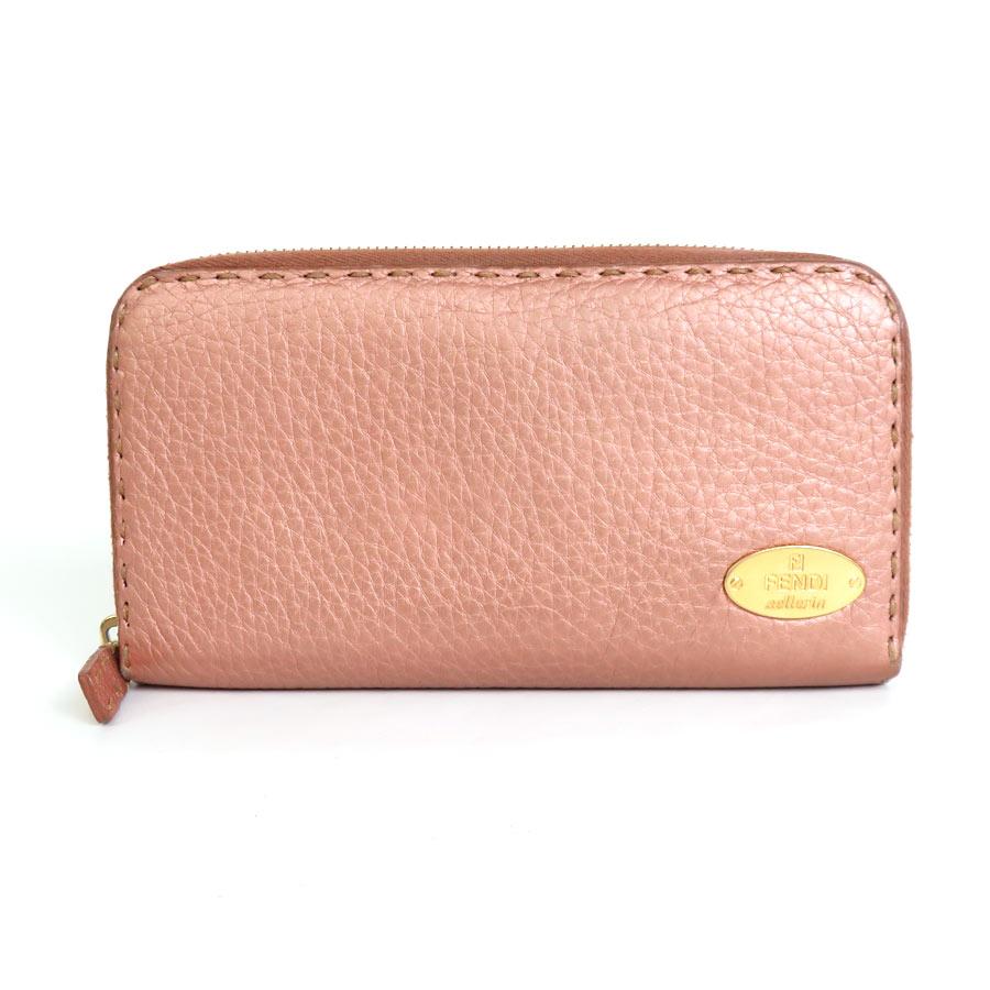 FENDI フェンディ ラウンドファスナー長財布 セレリア レザー