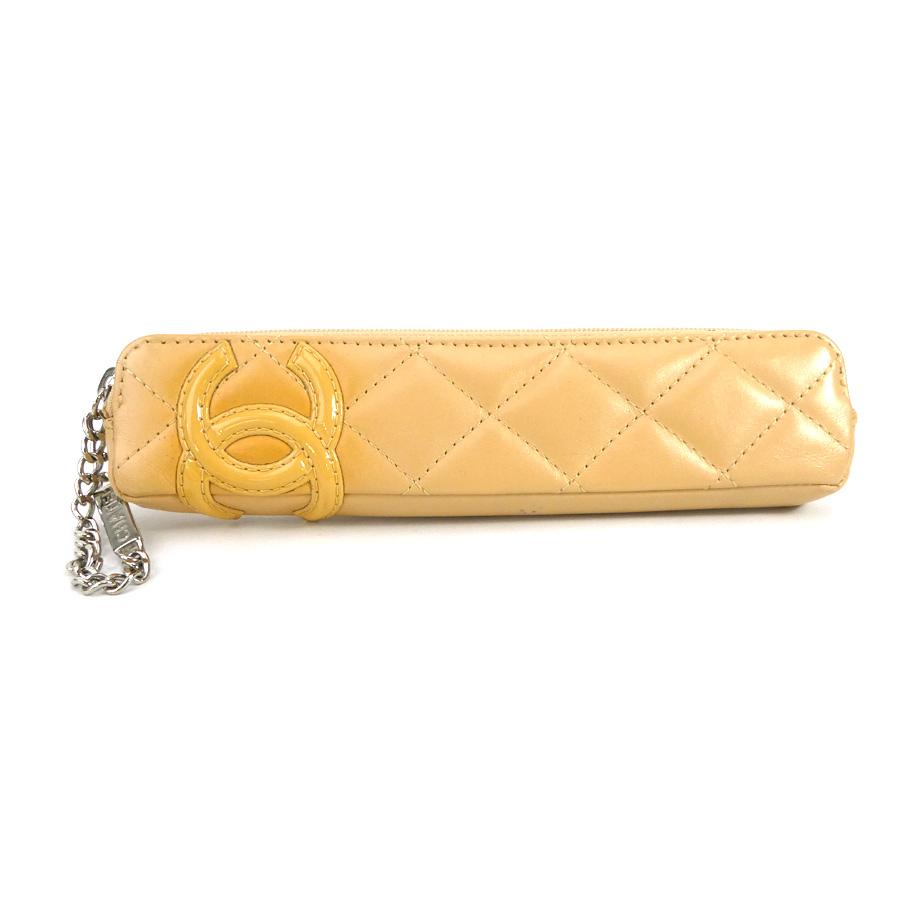 CHANEL シャネル ペンケース カンボンライン レザー/パテント