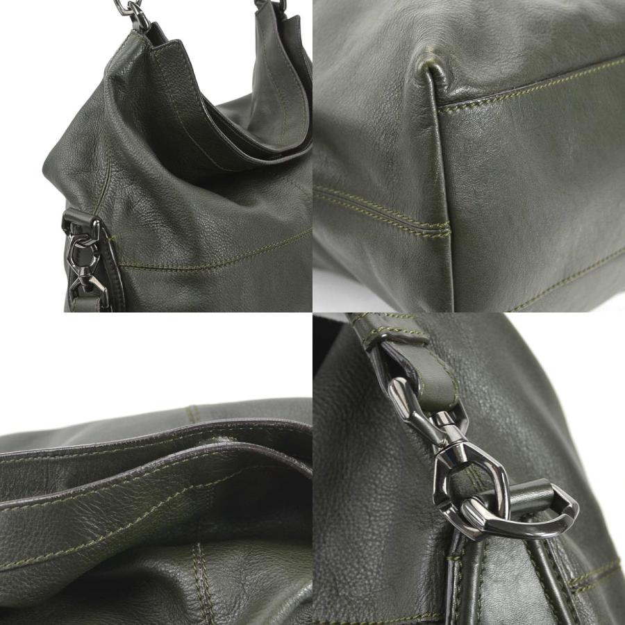 ジバンシィ GIVENCHY ハンドバッグ ショルダーバッグ レザー カーキ