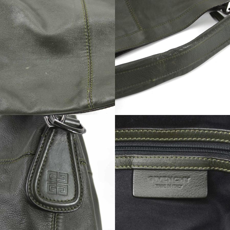 ジバンシィ GIVENCHY ハンドバッグ ショルダーバッグ レザー カーキ