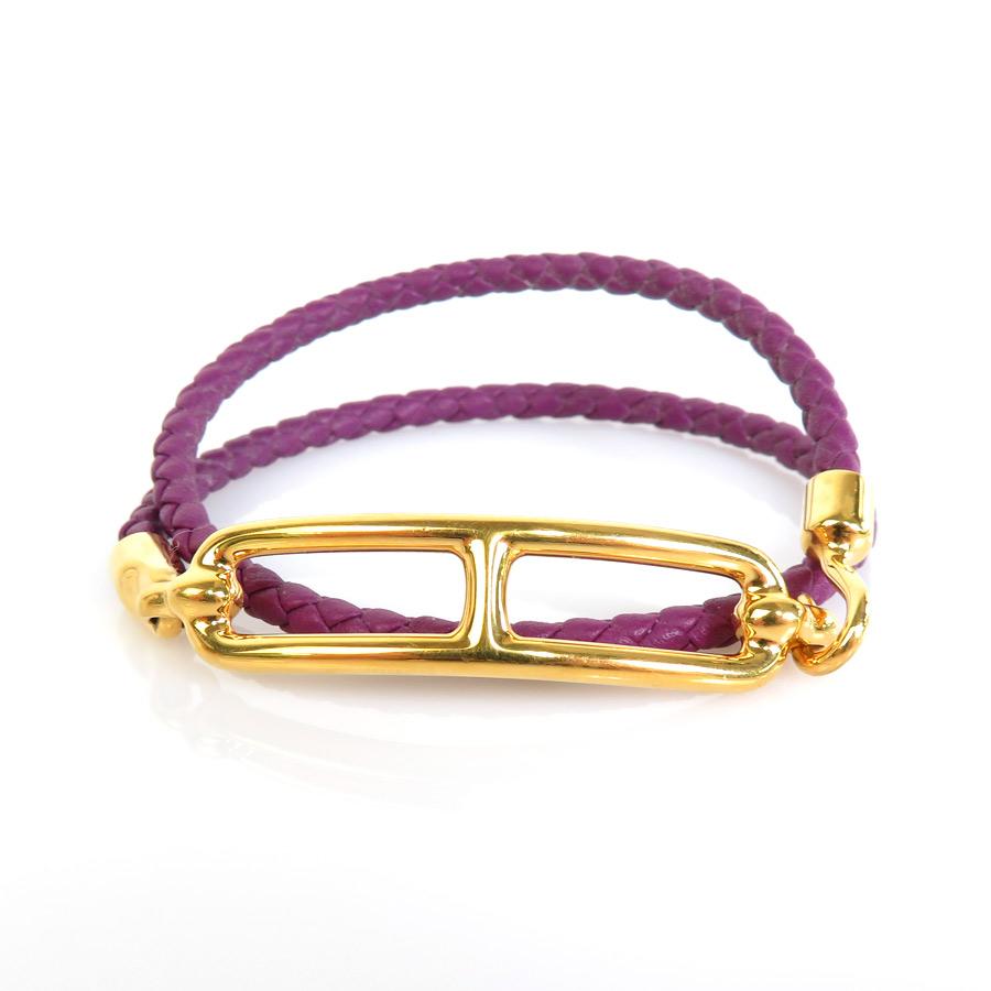 HERMES 新品未使用　エルメス　ブレスレット　ルリ　ドゥブルトゥール　ピンク レザーブレスレット 《ルリ》 ドゥブルトゥール | Hermès