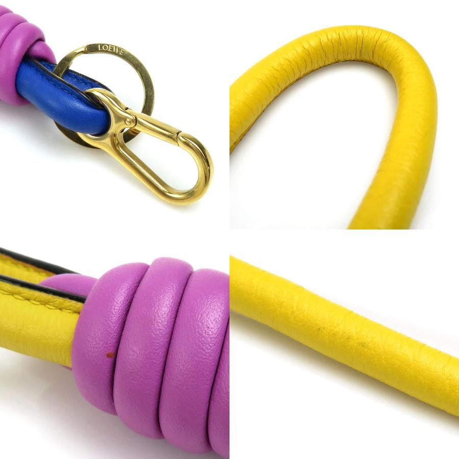LOEWE（ロエベ） チャーム キーリング レザー/メタル イエロー