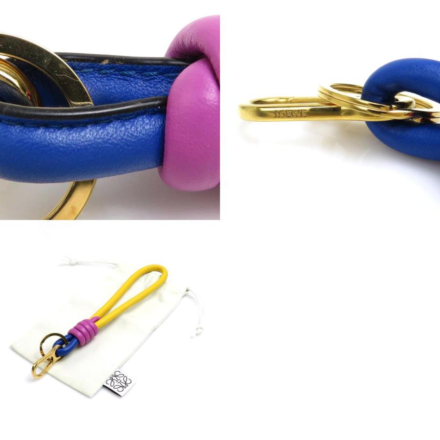 LOEWE（ロエベ） チャーム キーリング レザー/メタル イエロー