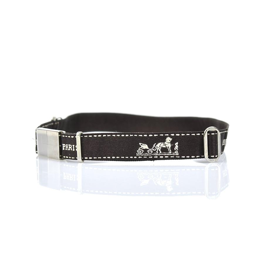 エルメス HERMES チョーカー ネックレス リボン ベルベット/メタル 