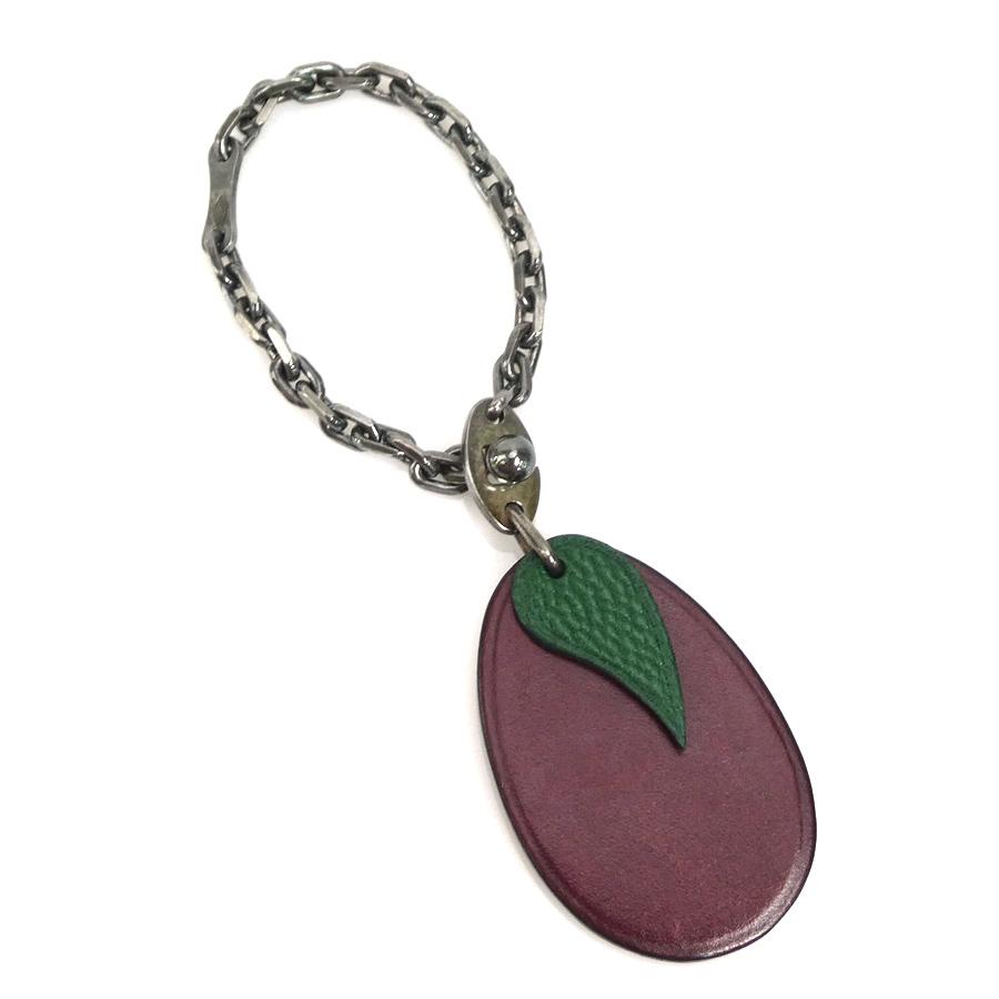 HERMES エルメス フルーツモチーフ プラム チャーム キーホルダー