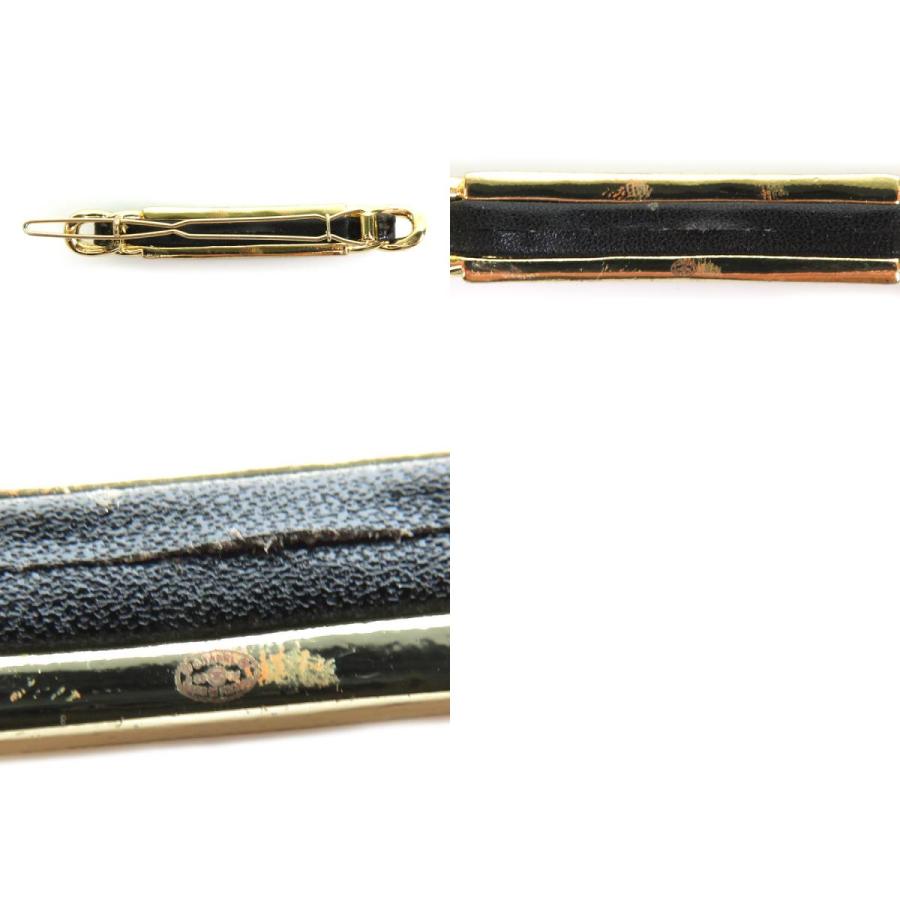 CHANEL シャネル ヘアクリップ ヘアピン メタル/レザー/ライン