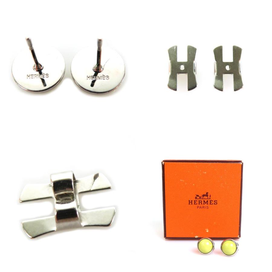 HERMES（エルメス） ピアス エクリプス メタル/エナメル シルバー