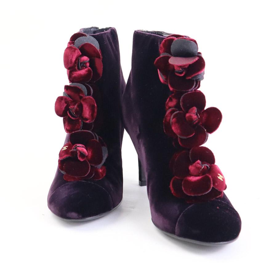 シャネルブーツ カメリア