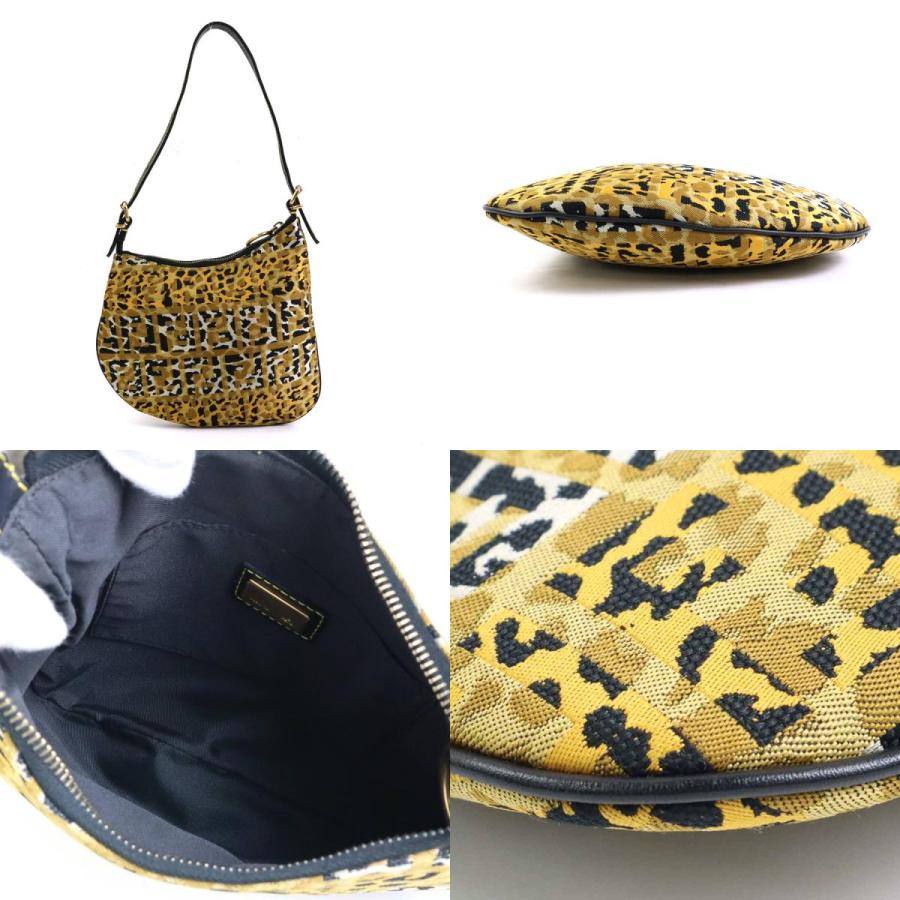 FENDI（フェンディ） ショルダーバッグ ズッカ レオパード キャンバス 