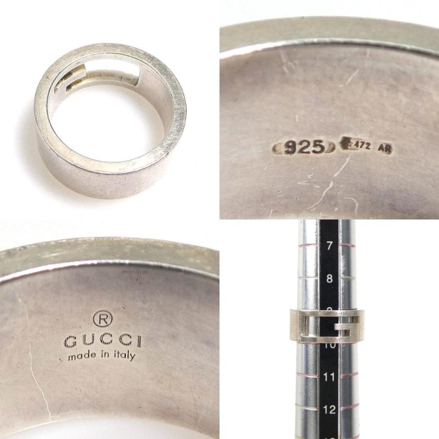 GUCCI グッチ ロゴ リング シルバー AG925 19号 指輪 グッチ 指輪 メンズ シルバー 正規品 GUCCI リング 指輪 GG＆ビー 蜂