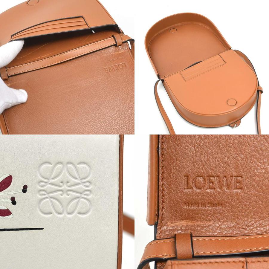 ロエベ LOEWE ヒールバッグ レザー ショルダーバッグ 茶 ブラウン LOEWE（ロエベ） 斜め掛けショルダーバッグ ヒールバッグ レザー