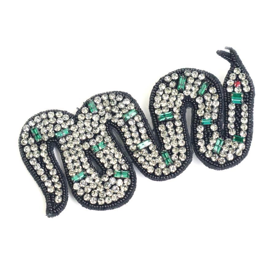 GUCCI グッチ ブローチ スネーク ラインストーン/ビーズ
