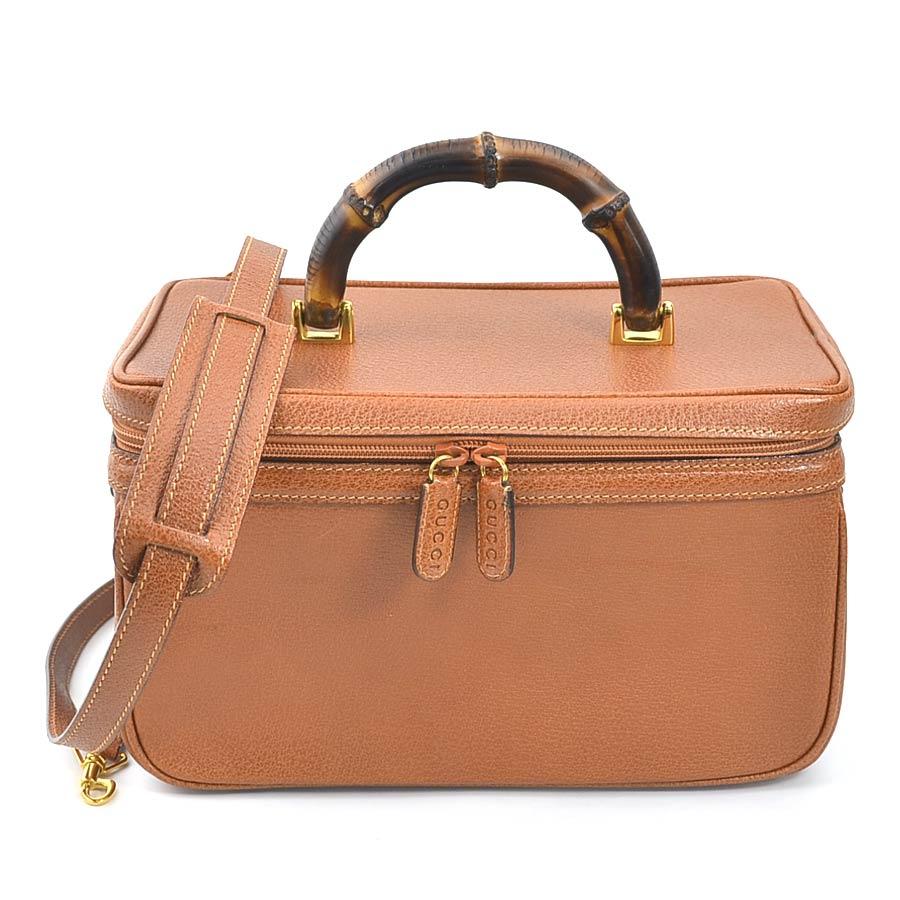 GUCCI グッチ ハンドバッグ ショルダーバッグ メイクボックス バンブー