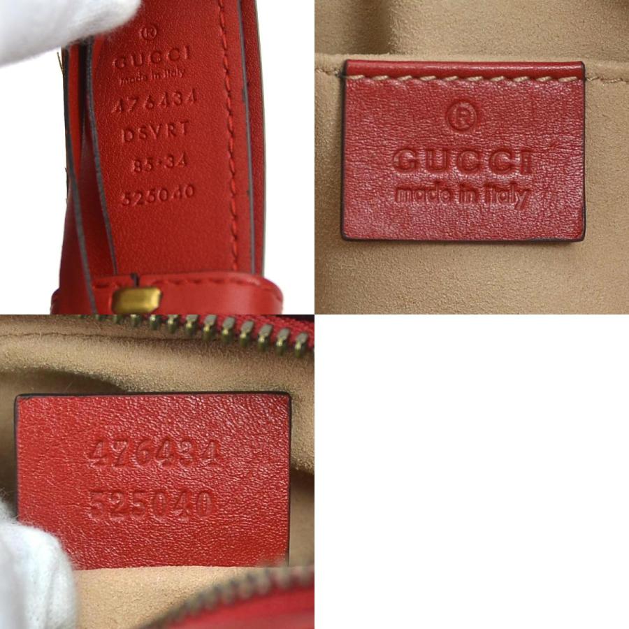 グッチ GUCCI ウエストバッグ ベルトバッグ GGマーモント レザー レッド｜brandvalue-store｜05