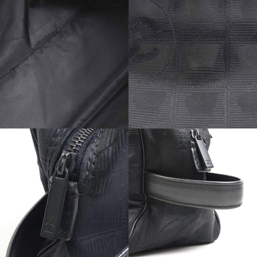 CHANEL ニュートラベルライン クラッチバッグ シャネル CHANEL ニュートラベルライン ロゴ クラッチバッグ 黒 ブラック