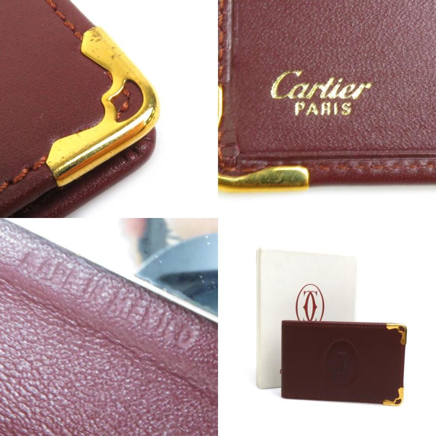 Cartier（カルティエ） 手鏡・コンパクト レザー バーガンディ