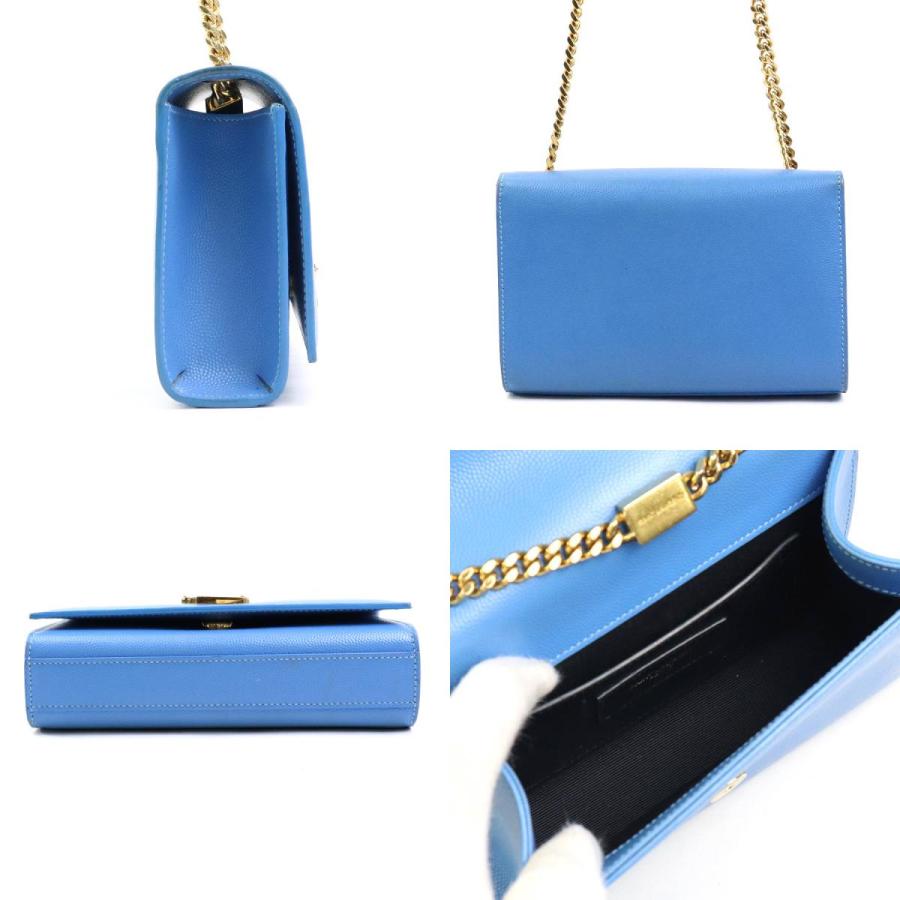 サンローラン SAINT LAURENT 斜め掛けショルダーバッグ レザー/メタル