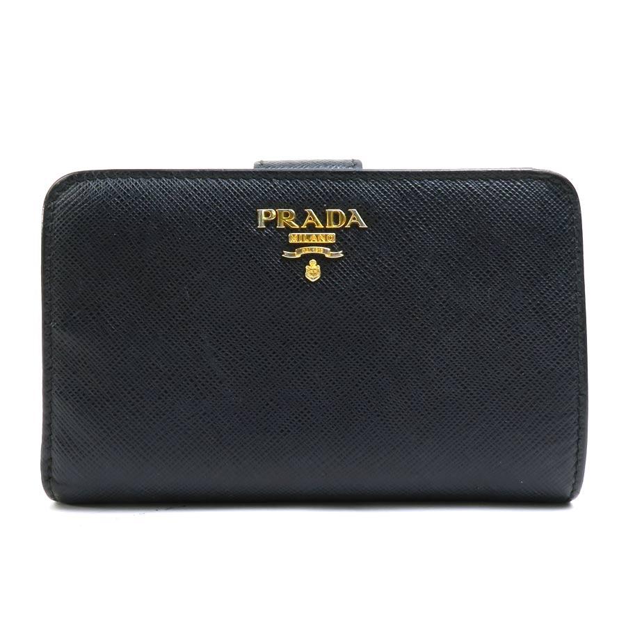 PRADA（プラダ） 二つ折り財布 レザー ブラック : ブランドバリュー