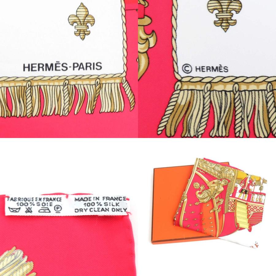 HERMES（エルメス） スカーフ カレ90 シルク レッド/マルチカラー