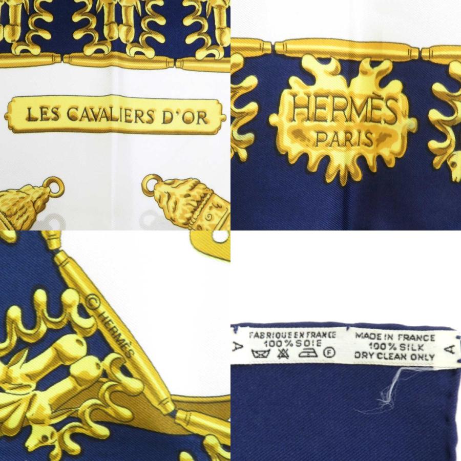 HERMES（エルメス） スカーフ カレ90 LES CAVALIERS D'OR シルク