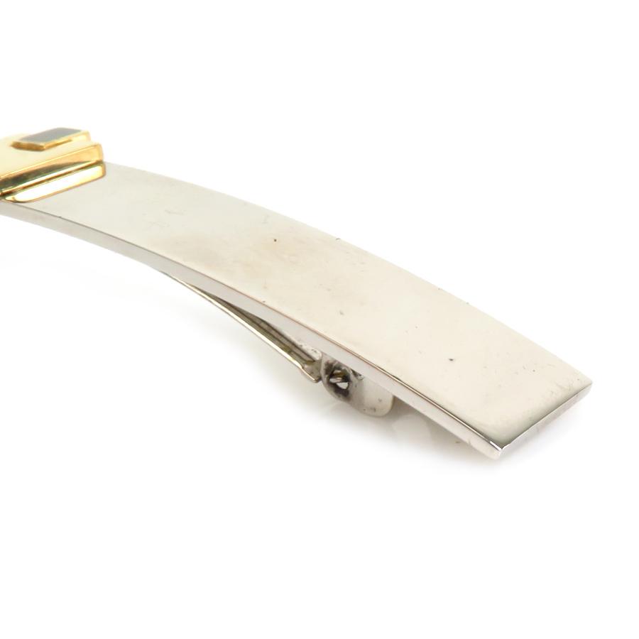 HERMES エルメス バレッタ Hロゴ メタル/エナメル シルバー/ゴールド