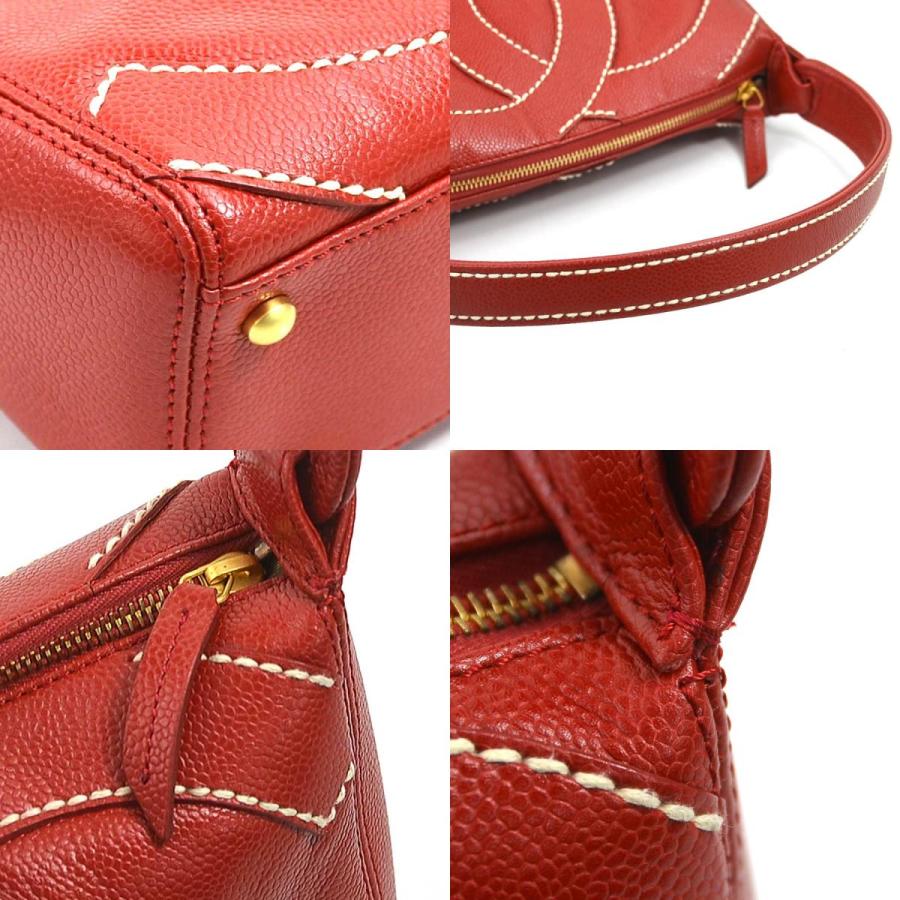 CHANEL（シャネル） ショルダーバッグ ココマーク レザー レッド/オフ