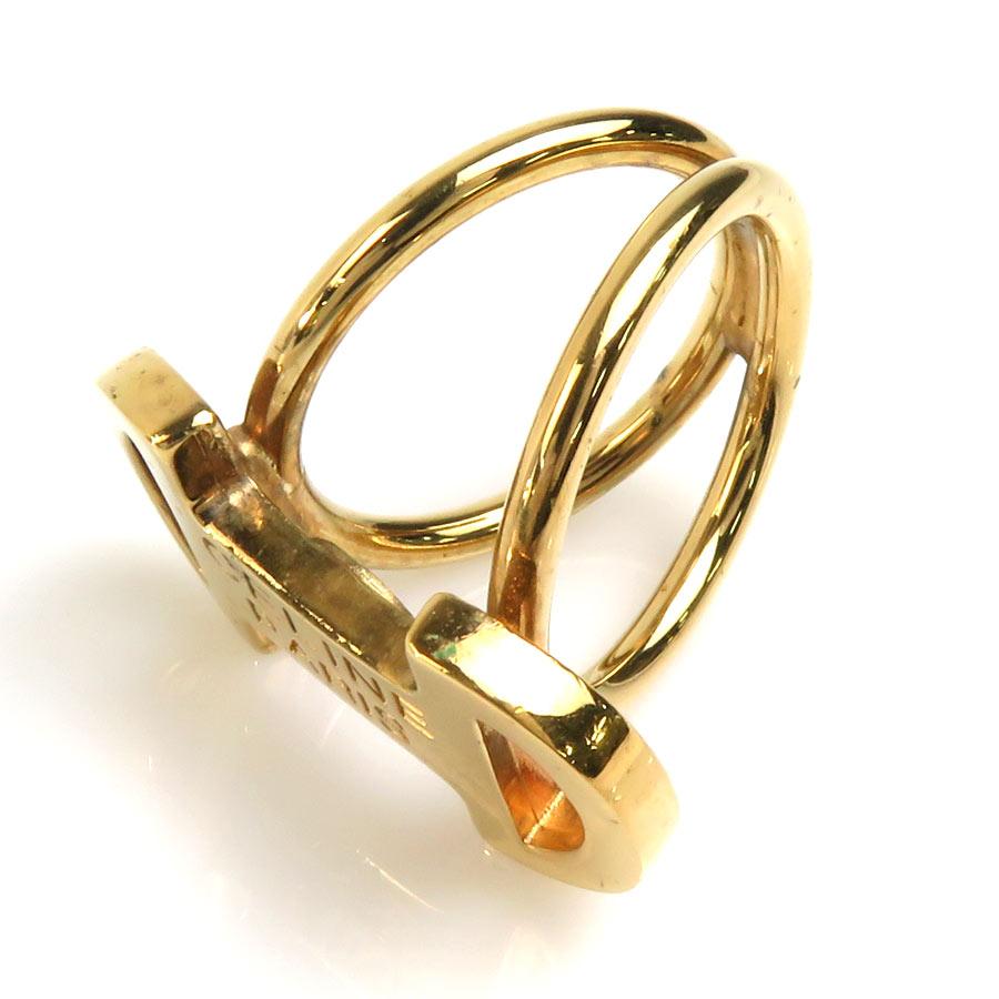 uy 　CELINE ゴールドスカーフリング CELINE PARIS CELINE セリーヌ スカーフリング メタル ゴールド : ブランド