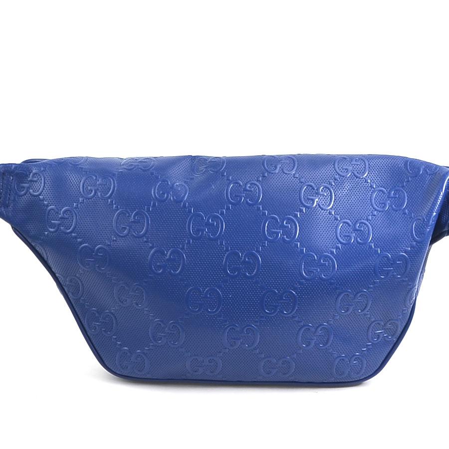 GUCCI グッチ ボディバッグ ウエストバッグ GGエンボス レザー