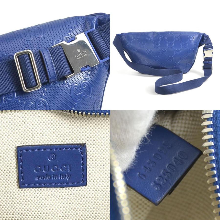 GUCCI グッチ ボディバッグ ウエストバッグ GGエンボス レザー